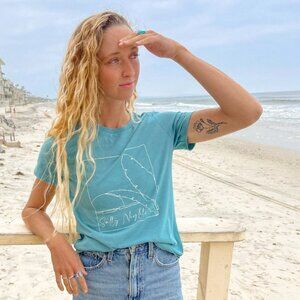 NWOT Beachly - Salty Nights Tee - Lagoon